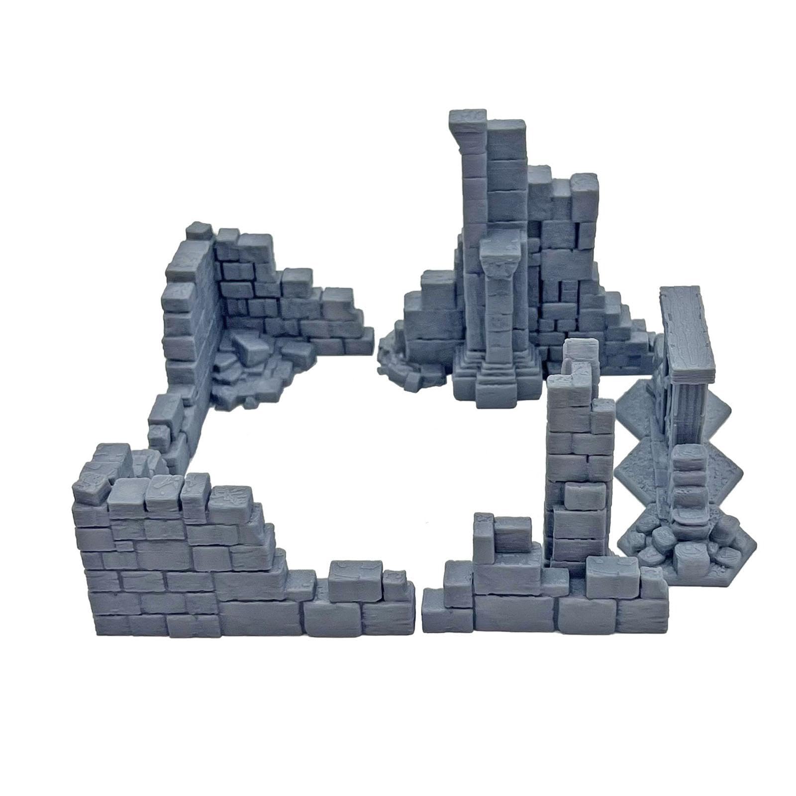 Accessoires de Décor Miniatures de Murs En Ruine pour Les Enfants Amateurs de Loisirs Créatifs