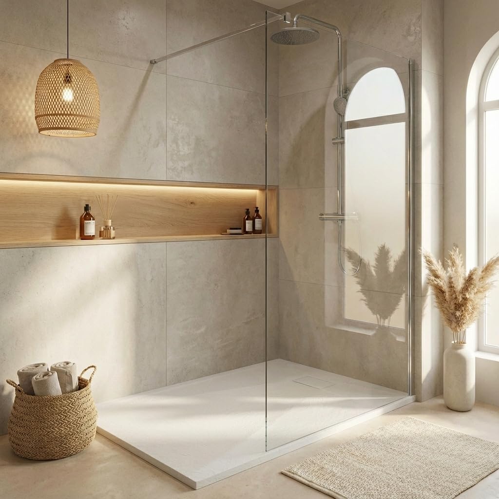Essential 140x90 cm receveur de douche rectangulaire à poser SMC avec surface effet pierre. blanc (CERAES14090W)