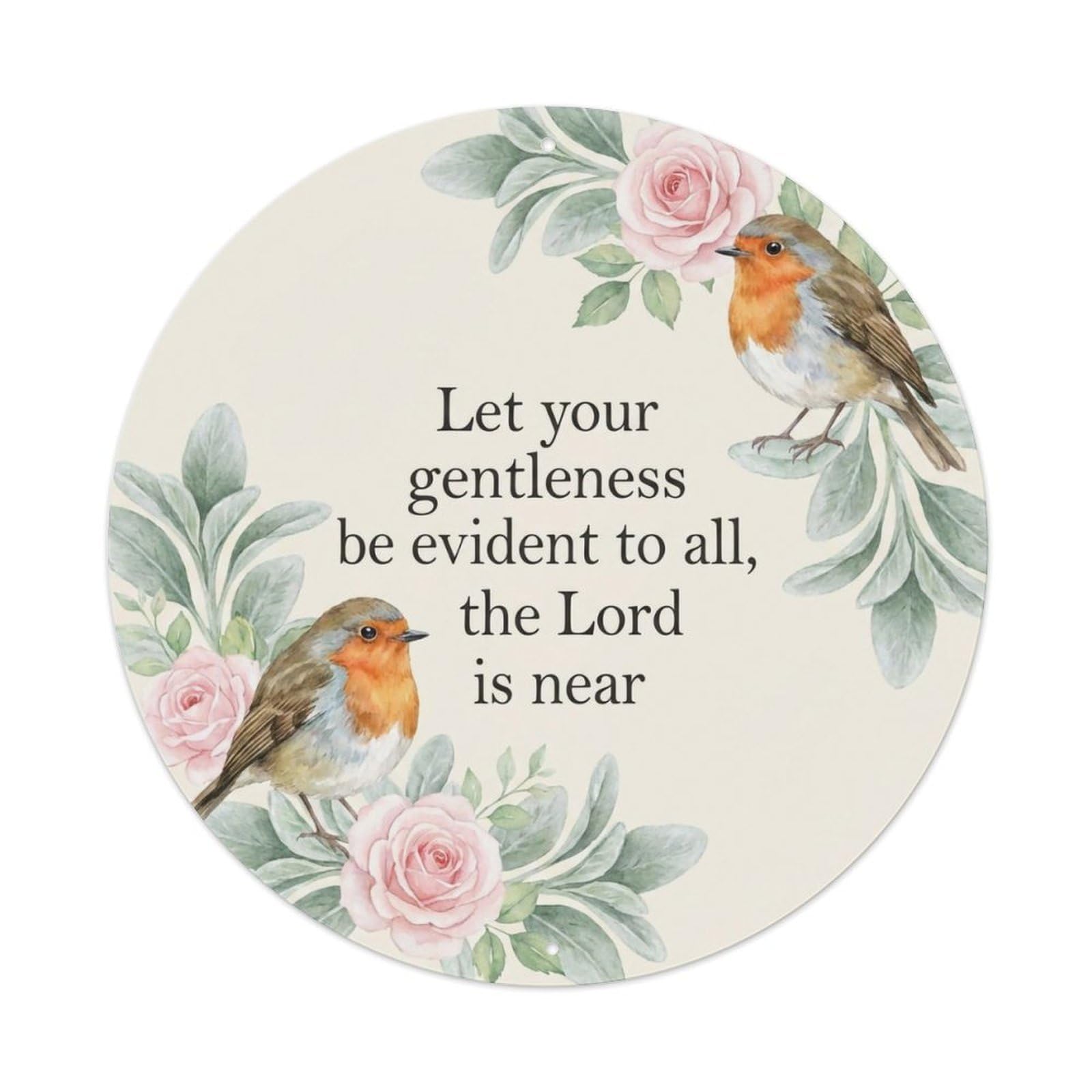 Metal Tin Sign European Robin Garden Sign Heaven Love Gentleness