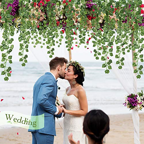 Yatim 90 Cm Glabrous Grape Ivy Vine Artificial Plants Greeny Chain Wall Hanging Leaves For Home Room Garden Wedding Garland Outside Decoration Pack Of 2 #TOP4