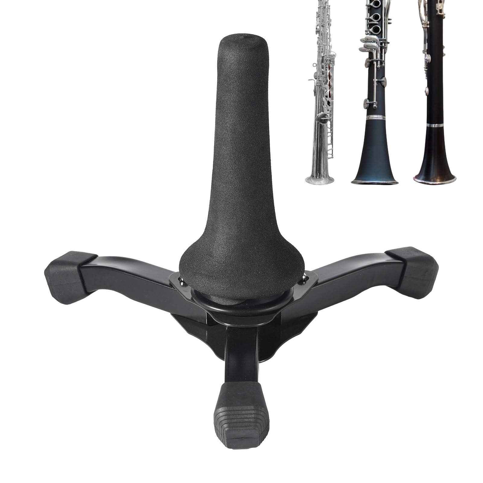 Supporto per Sax Soprano - Treppiede Stabile e Pieghevole,Base Porta treppiede, per Strumenti a fiato per Flauto clarinetto Oboe Sassofono Soprano Strumento a fiato