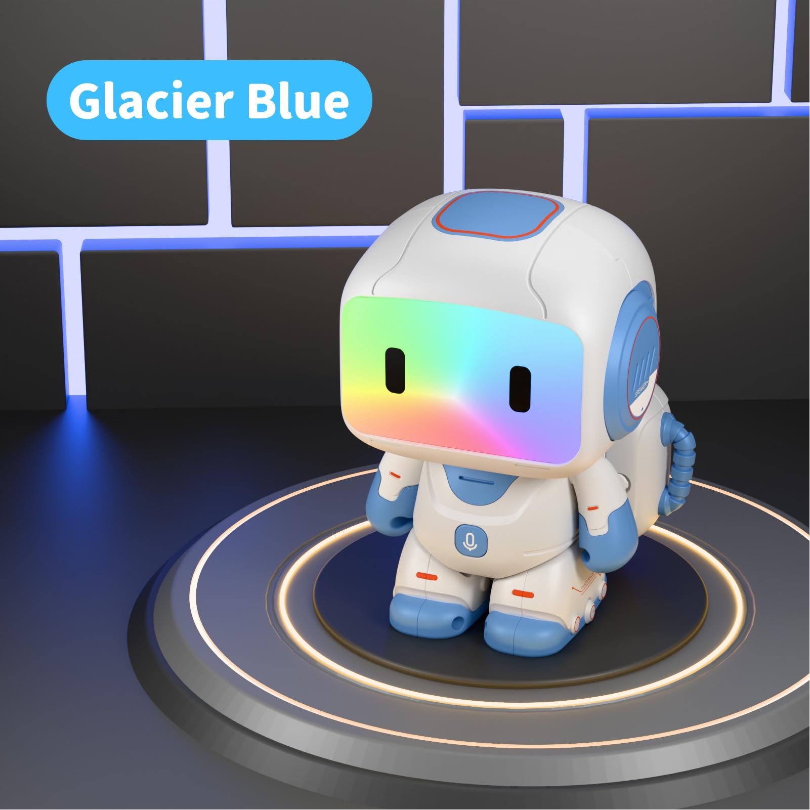 Genérico Juguete Robot para Niños Programable Recargable con Luz Y Música | Juguete Educativo Recargable Para Niños Para Niños Niñas Adolescentes Familia Juego En Casa Viaje Acampada Día Del Niño