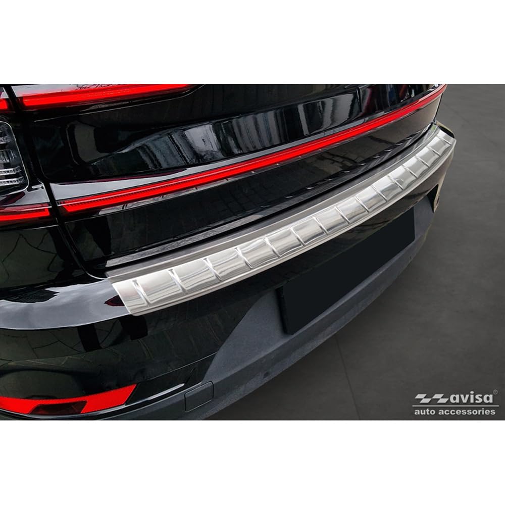 Avisa Edelstahl Heckstoßstangenschutz kompatibel mit Polestar 2 2019-2023 & Facelift 2023- 'Ribs'