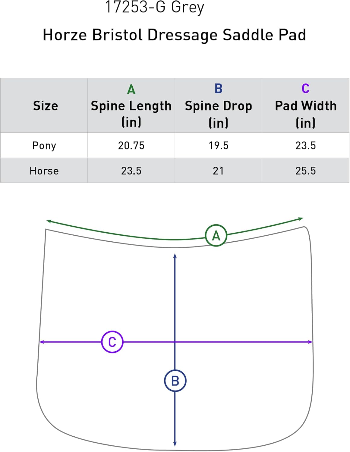 HORZE Bristol Dressage Saddle Pad