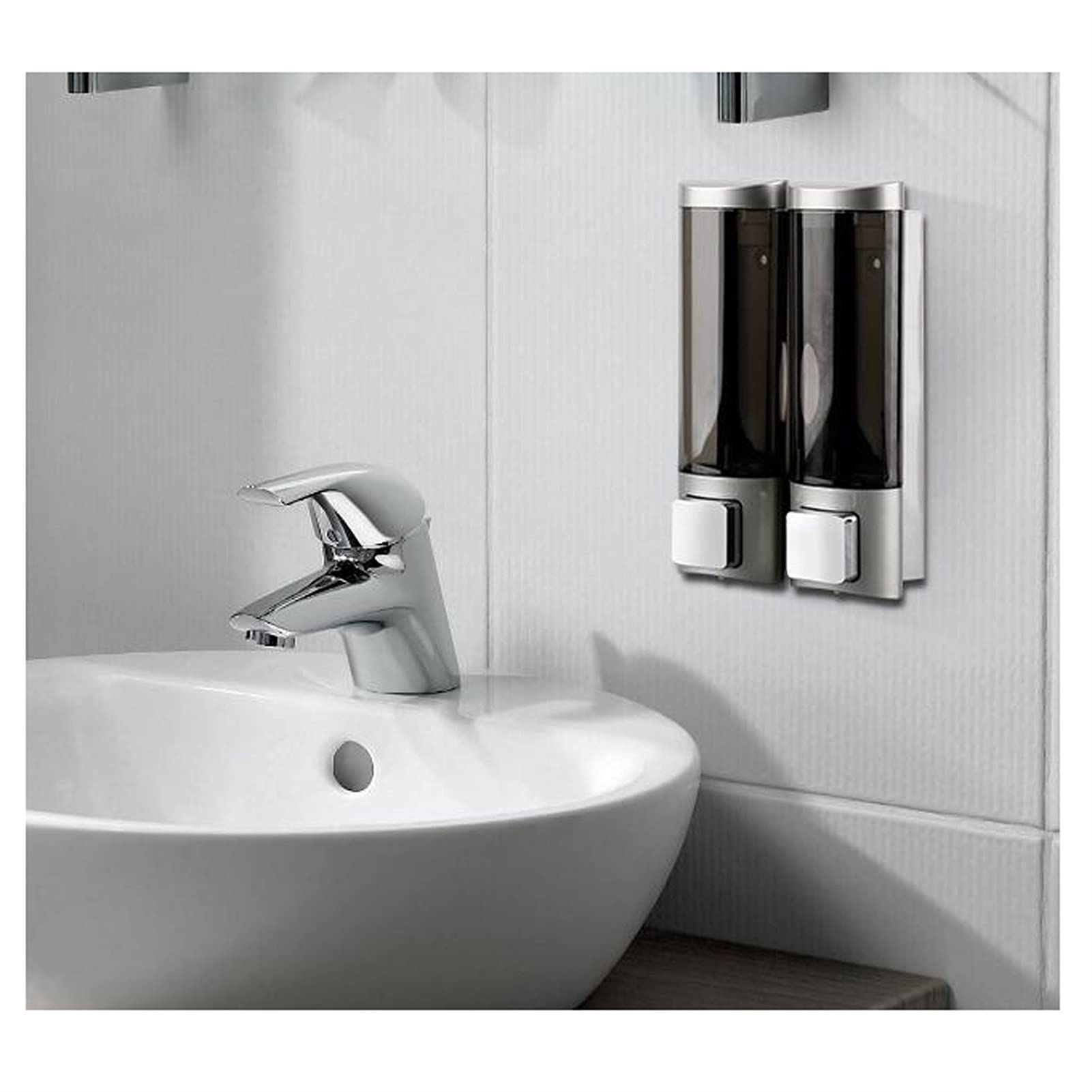 dispenser sapone/Dosatori per sapone liquido Premere manualmente il distributore di sapone a muro Bottiglia schiumante Dispenser SHAMPOO SHAMPOO Dispenser Home Bagno Doppia testa piccola capacità 200m