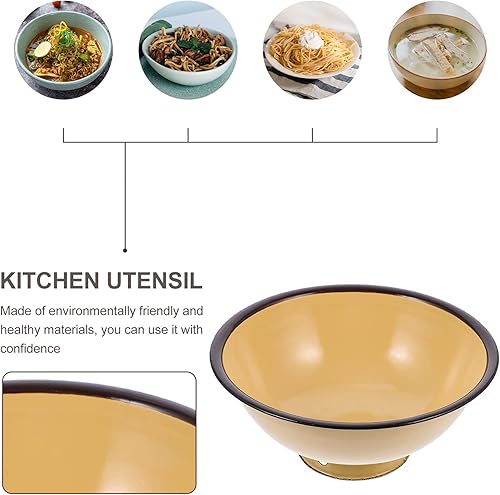 Miniatura 4 de BESTonZON Cuenco de pistacho 2pcs Cuencos esmaltados, platos esmaltados mezclando jarra y lavabo, juego de cuencos esmaltados vintage