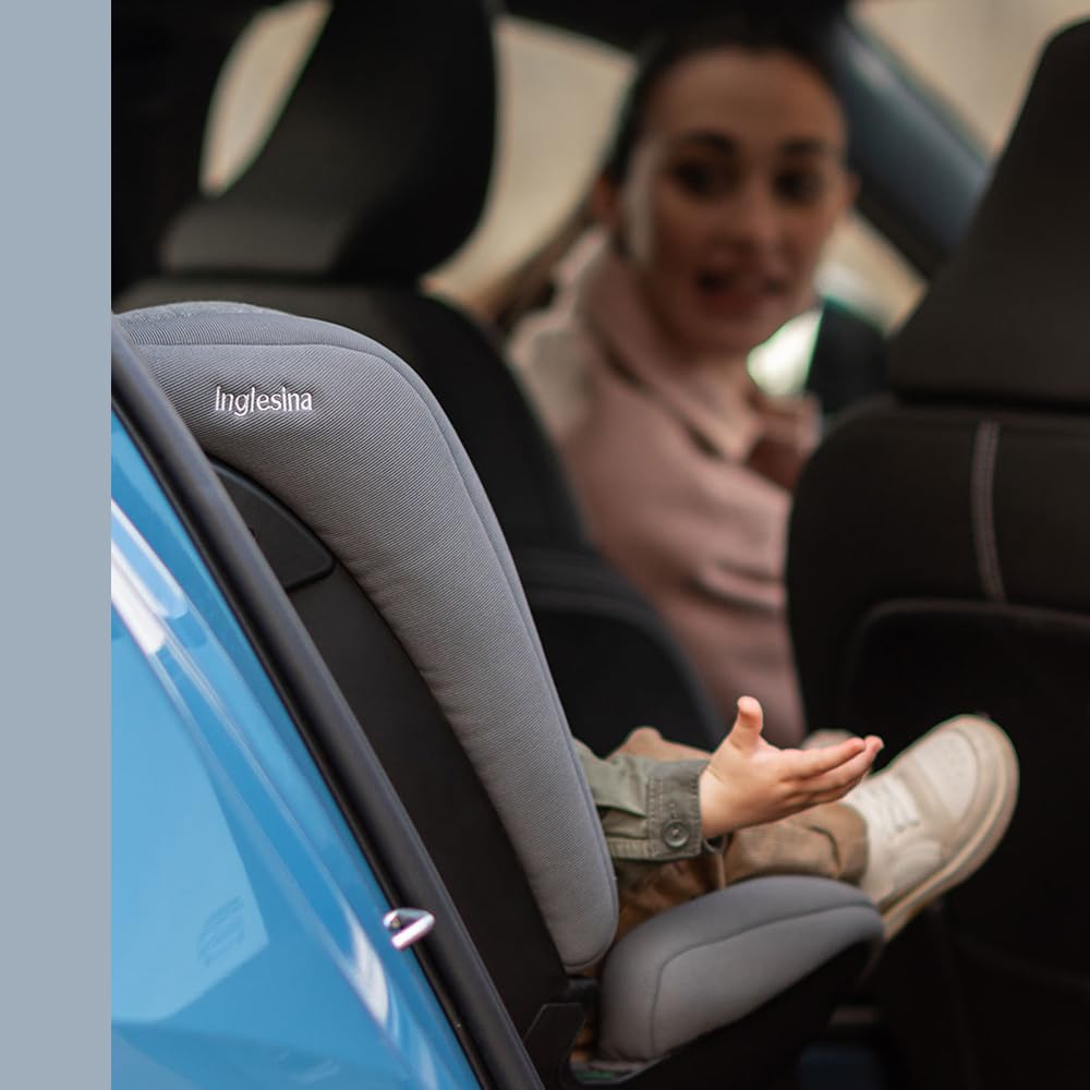 Inglesina Caboto i-Size Seggiolino Auto, Isofix, da 15 mesi a 12 Anni circa, dai 76 ai 150 cm, Vulcan Black