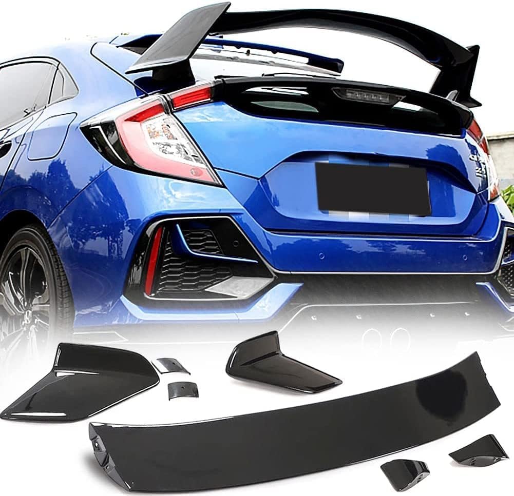 Aile de queue de coffre arrière de voiture Civic Hatchback 2017 2018 2019 becquet ABS