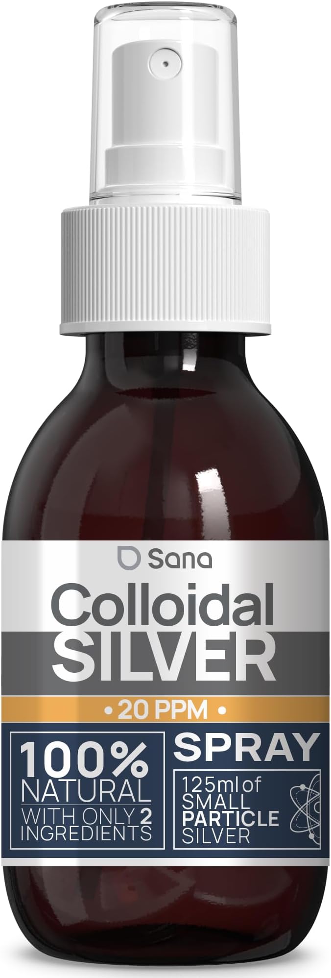 Institut Katharos Colloidal Silver Spray 125 ml ● Premium Silver Spray for Humans, Dogs & Cats ● Carbon Neutral ● 100% Natural with 2 Ingredients 20 PPM
