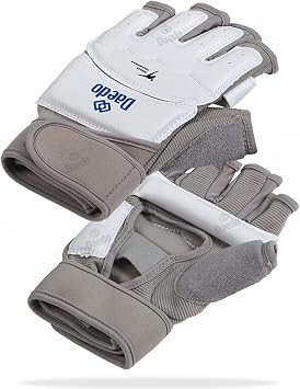 WT Recognized Taekwondo Hand Protector for International Competitions, Sponge, Synthetic Leather & Stretch Fabric Comfortable and Durable Protection