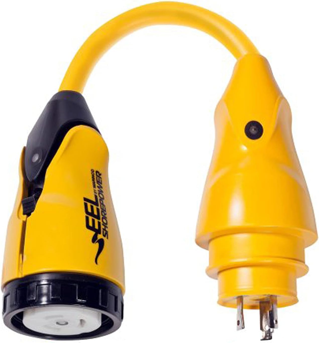 Marinco P504-30 EEL 30A-125V Female to 50A-125/250V Male Pigtail Adapter - Yellow