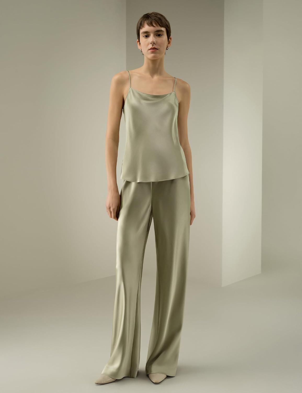 LilySilk Women 100% Double-Faced Silk Camisole Ladies Spaghetti Strap U-Neck Top - Image 8