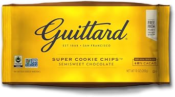 Guittard Super Cookie Baking Chips 48% Cacao, 283 g | 100% Real Chocolate | Peanut and Tree Nut Free | Fairtrade | Gluten Free | Beans | Certified Kosher | Bakestable