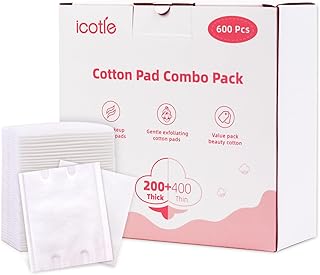 Sponsored Ad - 600 PCS Square Cotton Pads, Soft and Lint-Free, Includes 400 Ultra-Thin and 200 Thick Pads, Hypoallergenic ...