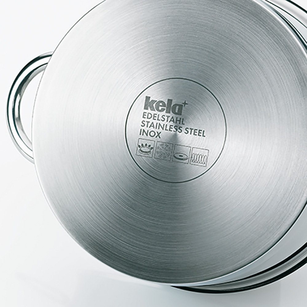 kela 10994 cuiseur Vapeur 3 pièces à superposer, Acier Inoxydable 18/10, diamètre 20 cm, 3 litres, 'Cailin' Taille Unique