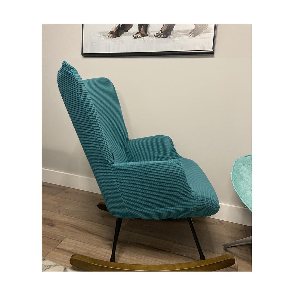Fundas Sillas Mecedora con Brazos Elastica Fundas Sillón Relax Fundas Silla de Lactancia Escandinavo para Salón Dormitorio Balcón Sala Sillón Mecedora Cubiertas Protectoras,Custom2PCS