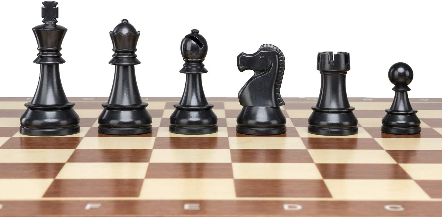 Plastic Chess Pieces 3,75" / 95 mm King Height - Tournament Standard Size Weighted Chessmen