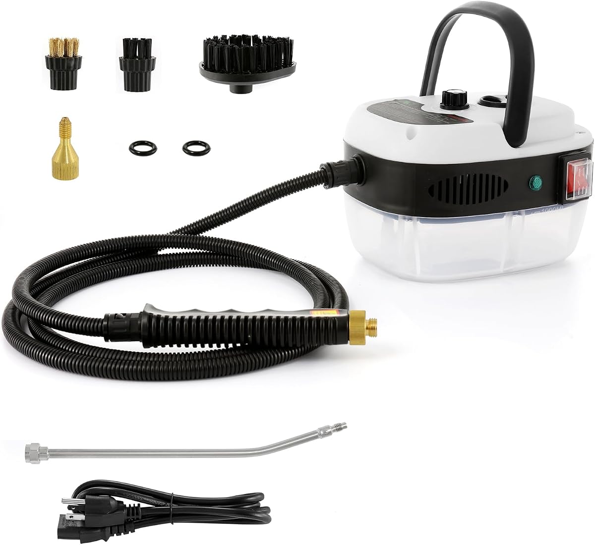 Dyna-Living Steam Cleaner 2500W Engine Steam Cleaner For Auto Detailing | High Pressure Steam Cleaner, 33.8 oz Tank, 6-Gear Steam Adjustable, 10s Heat-Up Handheld Steamer for Cleaning, Grout, Dirt