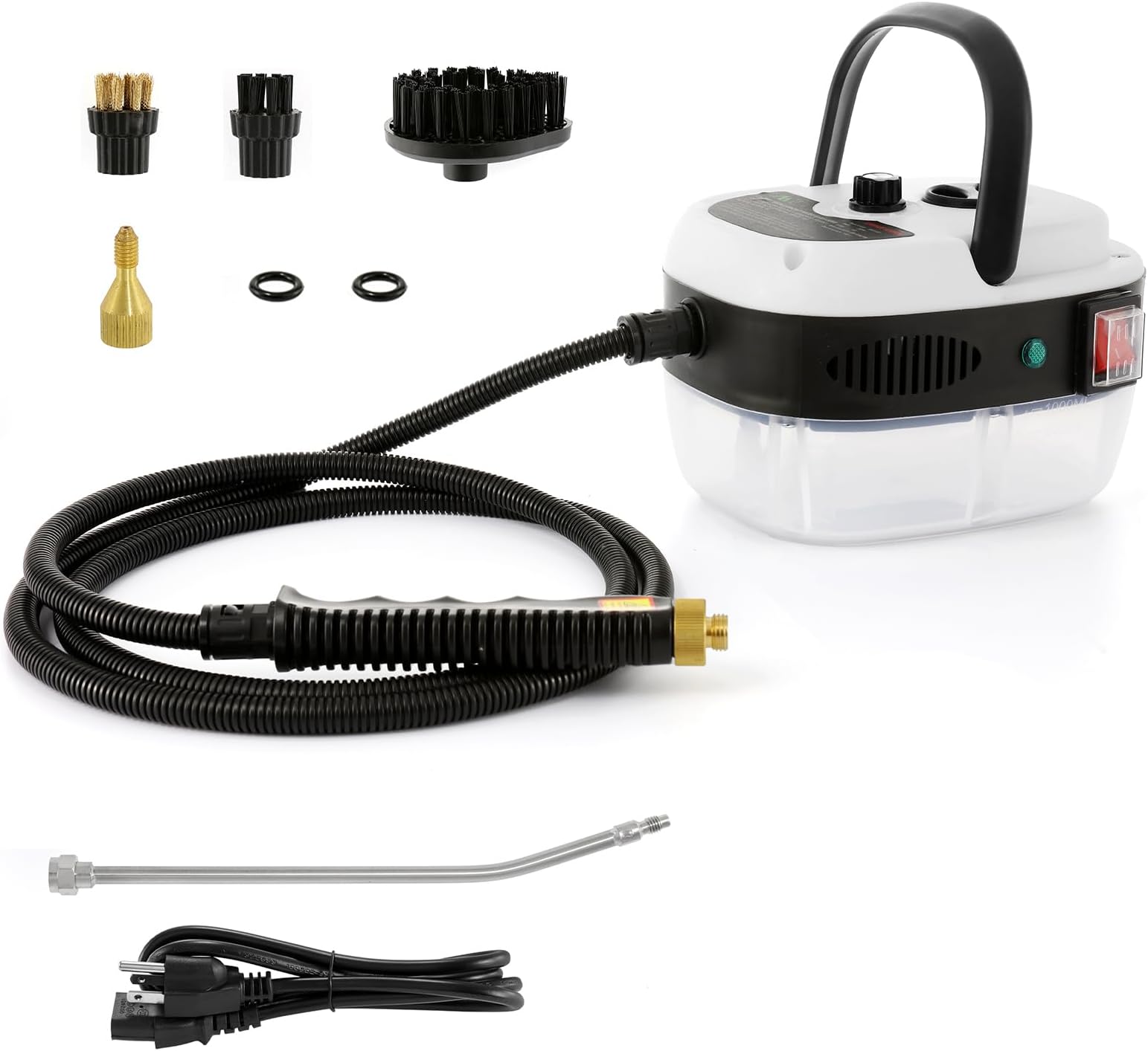 Dyna-Living Steam Cleaner 2500W Car Steamer for Auto Detailing Handheld Steamer Cleaner for Home, High Pressure Steam Cleaner with 1L Water Tank Portable Steamer for Cleaning Kitchen