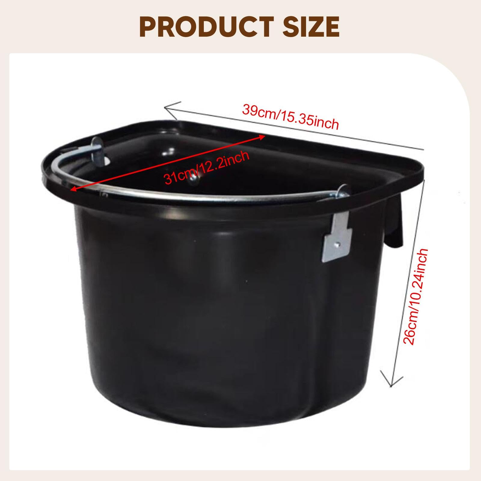 Amagogo Cubo de Alimentación para Caballos, Comedero Colgante, Fácil de Limpiar, Contenedor de Alimento para Animales de Granja, Comedero para Ranchos Y Granj