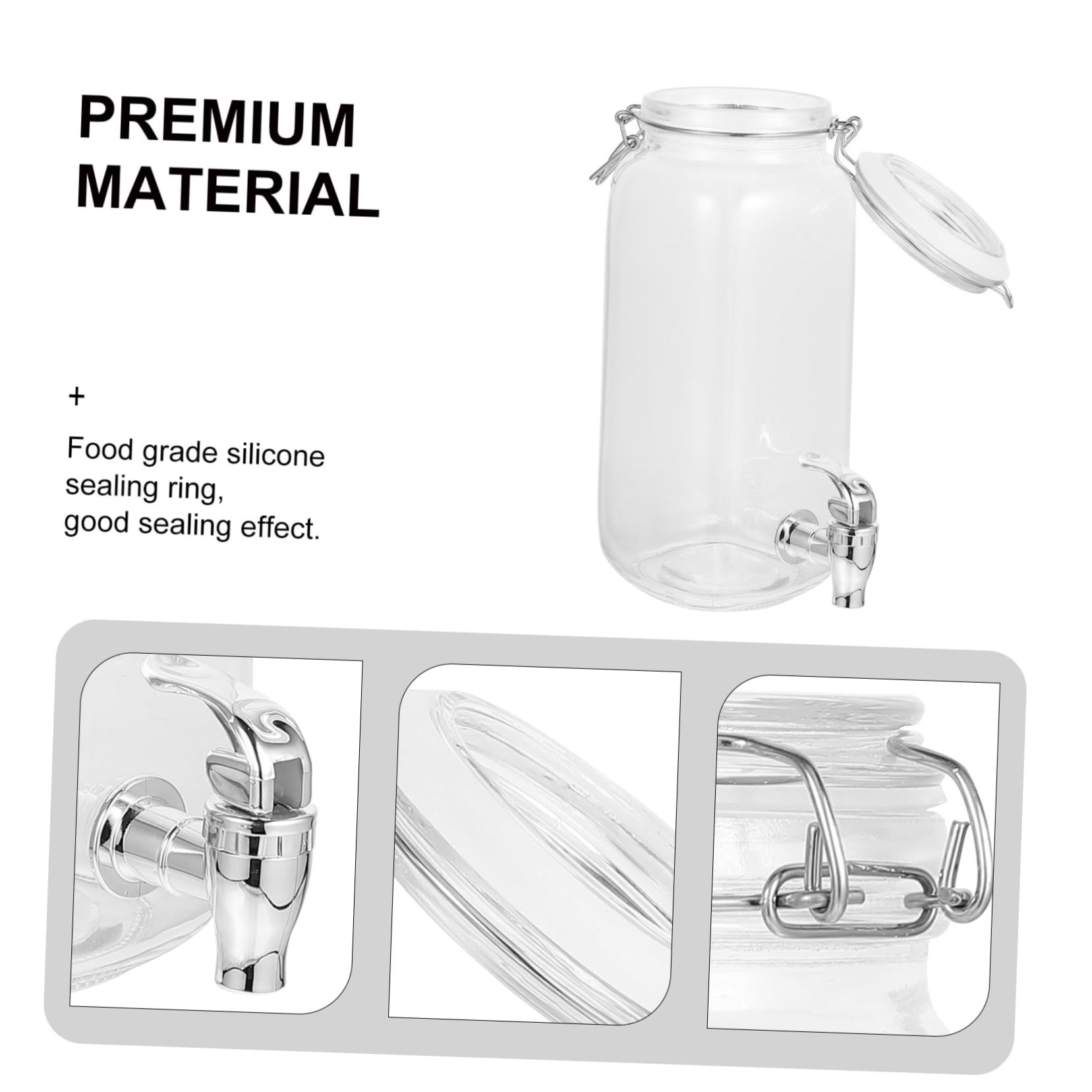 Dispensador de Bebidas con Grifo de Vidrio 1l 1 Pieza