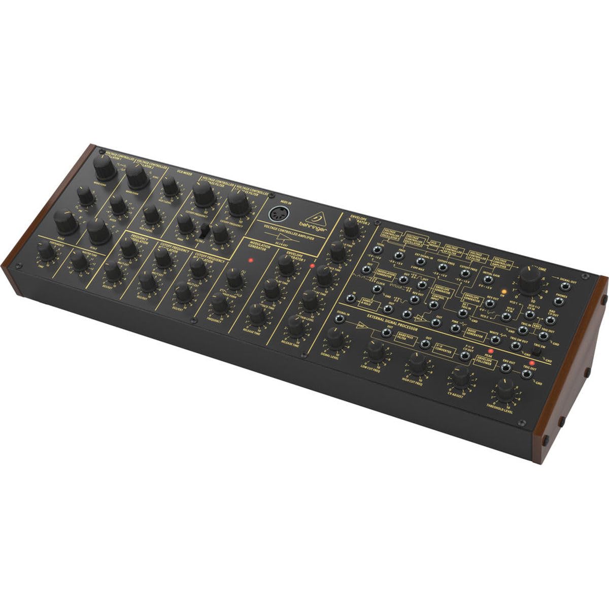 Behringer Synthétiseur analogique et semi-modulaire K-2 avec double VCO, modulateur annulaire, processeur de signal externe, chaîne 16 voix et format Eurorack