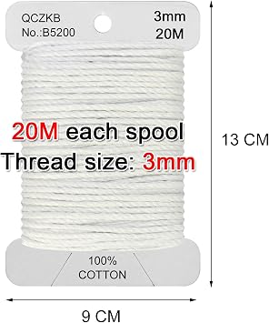 Classic Crochet Thread Yarn 100% Pure Cotton Thread,Col No: B5200,White