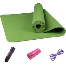 Mat Thick, 0.2 inch 6 mm, Storage Bag Included, Yoga Roller, Training Mat, Stretch Mat, Muscle Training Mat, Anti-slip, Quiet Design, Durable Material for All Yoga Lovers, Fitness Enthusiasts and