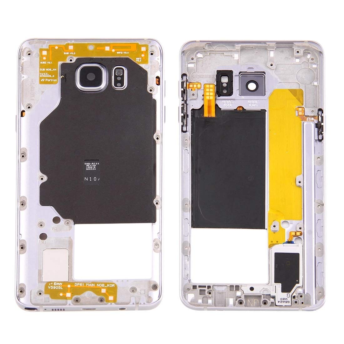 Cadre Bezel Galaxy Note 5 N9200 Remplacement Châssis Gris Silver Ajustement Parfait - 7