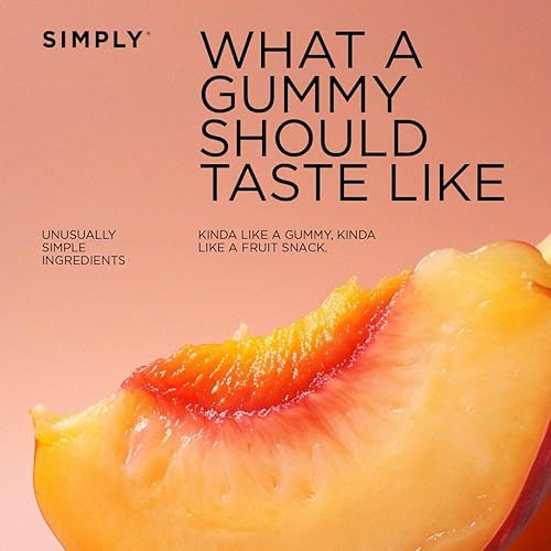 Miniatura 8 de Simply Fruit Gummies  Hecho con fruta real melocotón y frambuesa 53 onzas paquete de 2  Sin azúcar de caña  sin gluten  Kosher