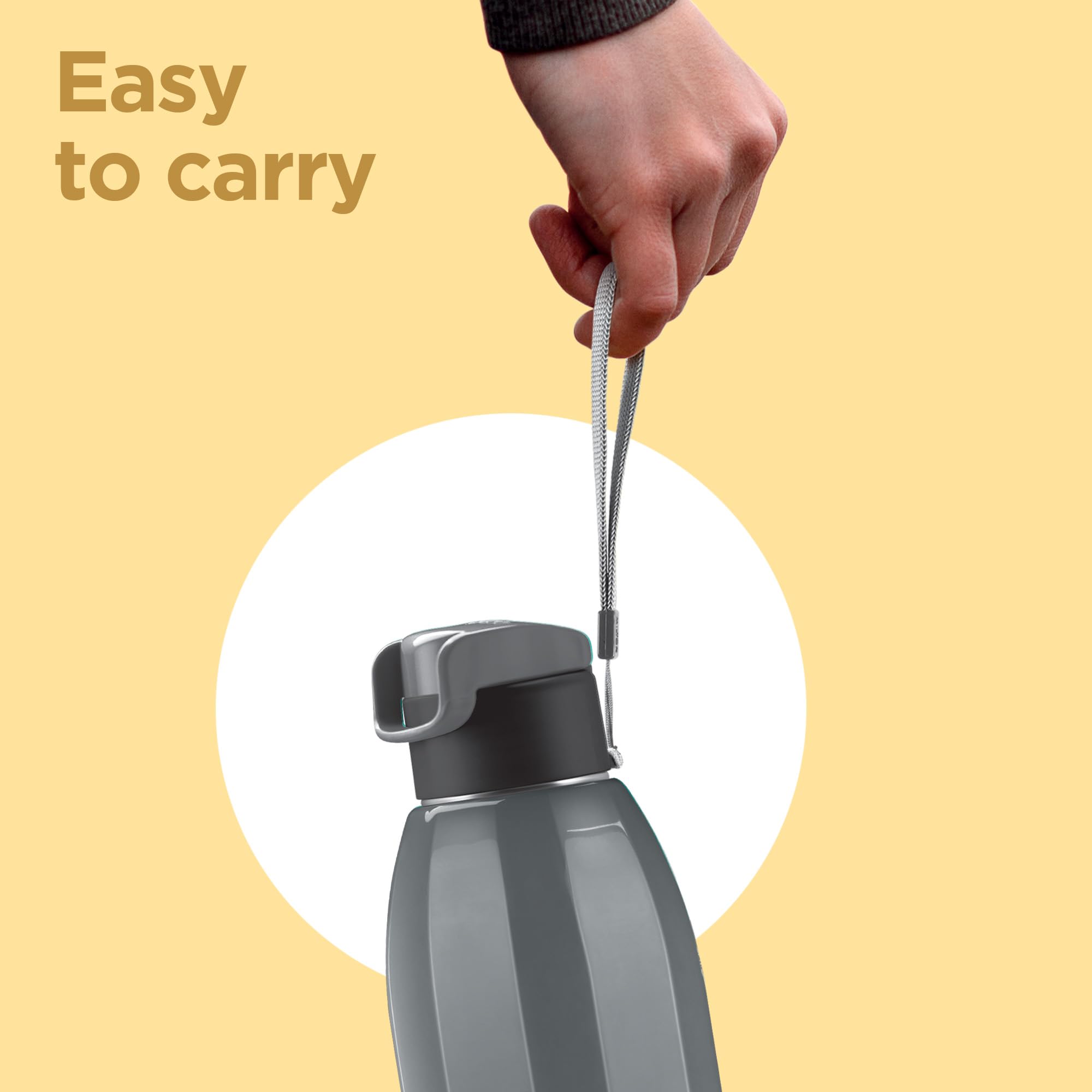 Milton Steel Thermoware Bottle - 520ml Grey -5