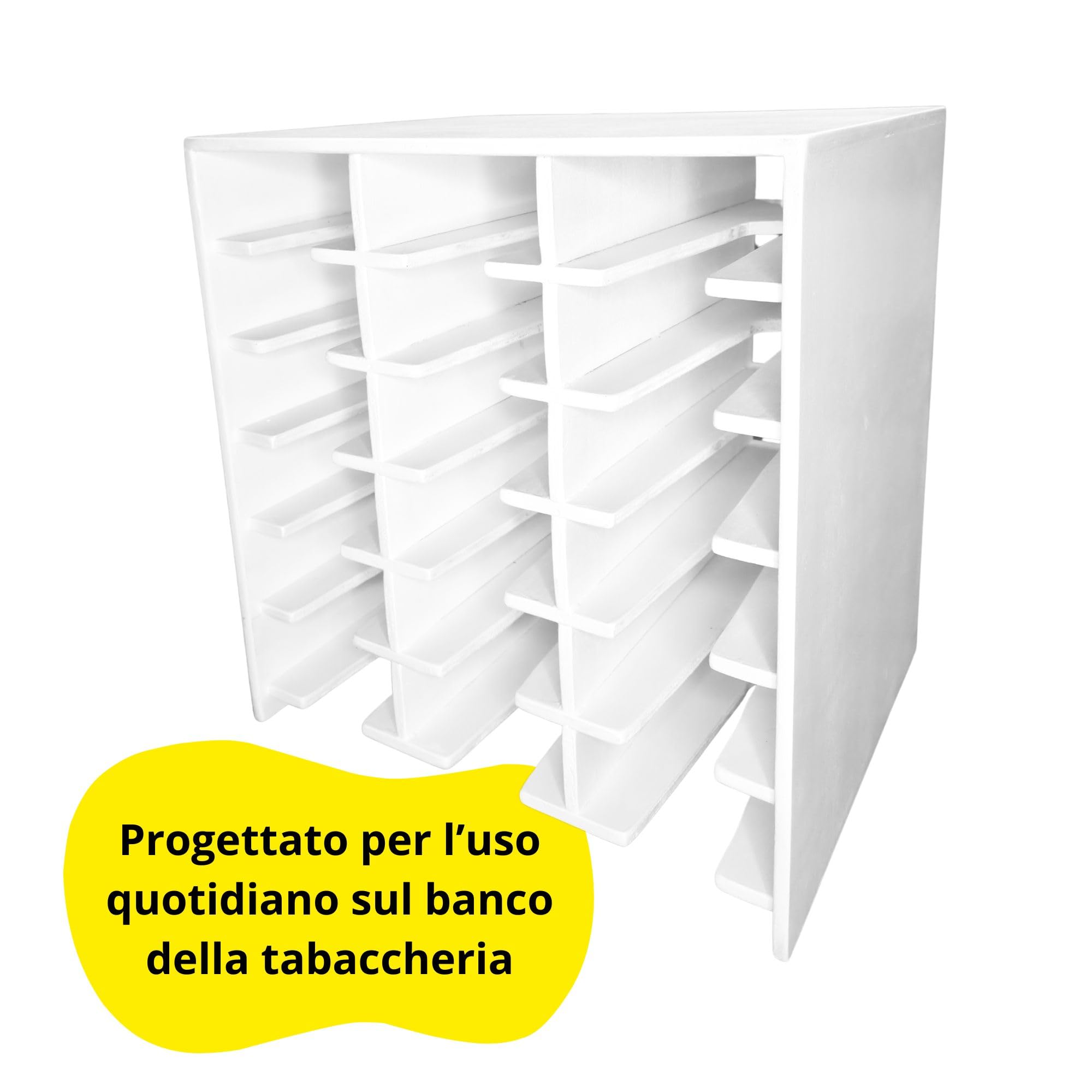 Generico Espositore Porta Gratta e Vinci da Banco in Legno – 18 Scomparti, Robusto e Professionale per Tabaccheria