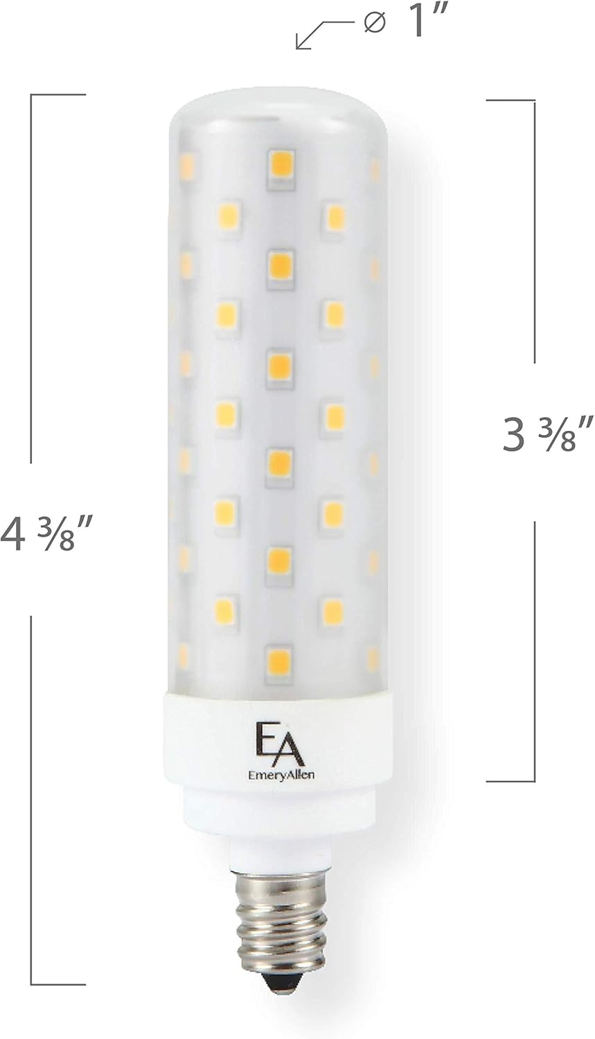 EmeryAllen E12 Base, 9.5Watt (75W Equivalent) JA8 Compliant, Dimmable LED Light Bulb | 120V - 950 Lumens | 3000K | 1 Pcs