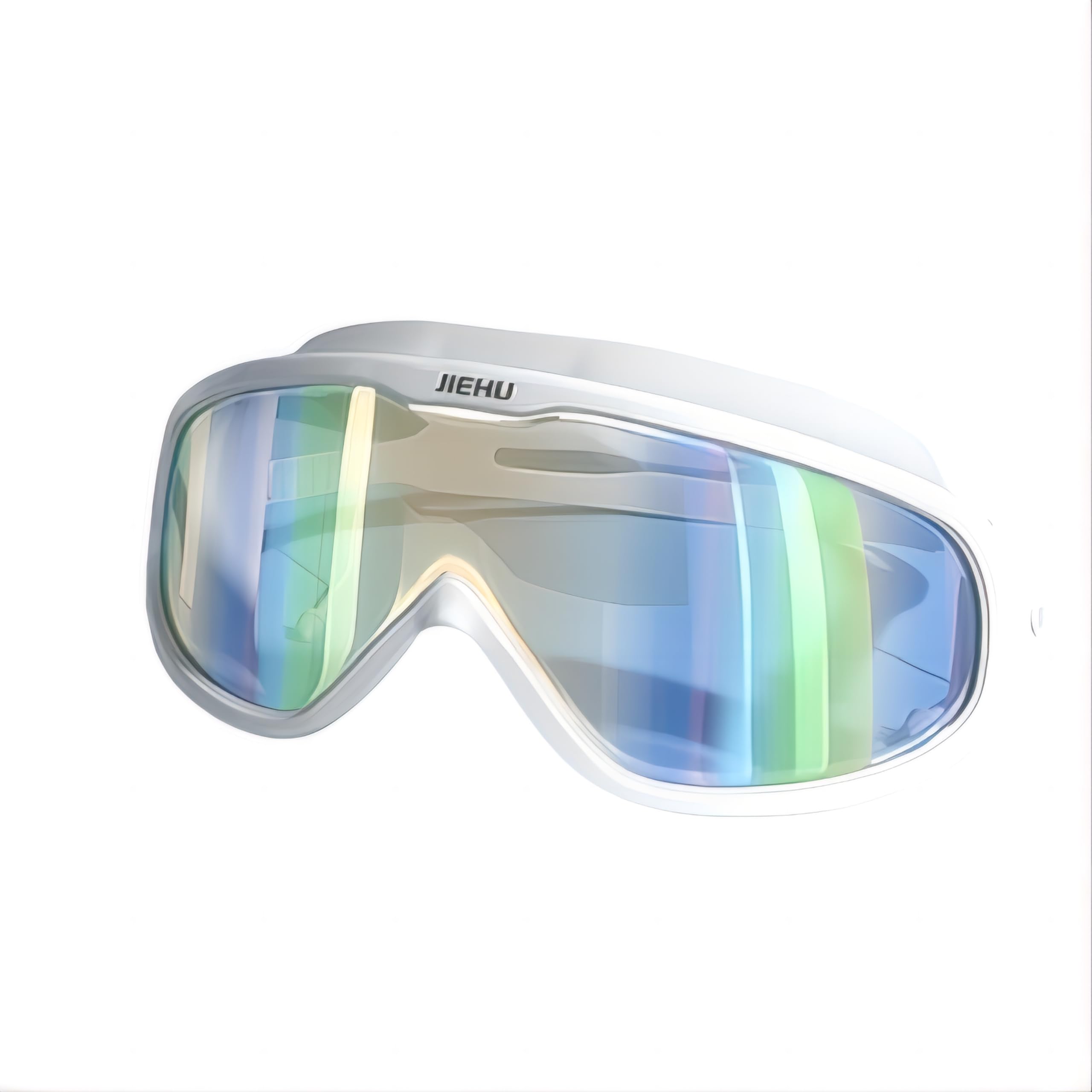 Large Frame Swim Goggles, Wide View Anti Fog&UV Swimming Goggles for Audlt, No Leaking Swim Glasses for Men Women Youth