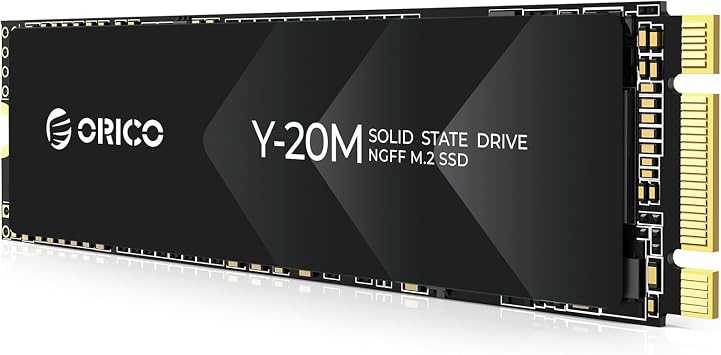 ORICO Y20M M.2 SATA SSD, 1TB Internal M.2 NGFF 2280 SSD SATA III 6.0Gb/s, Max Read 500MB/s R500MB/s, W480MB/s High Durability 3D NAND, Manufacturer