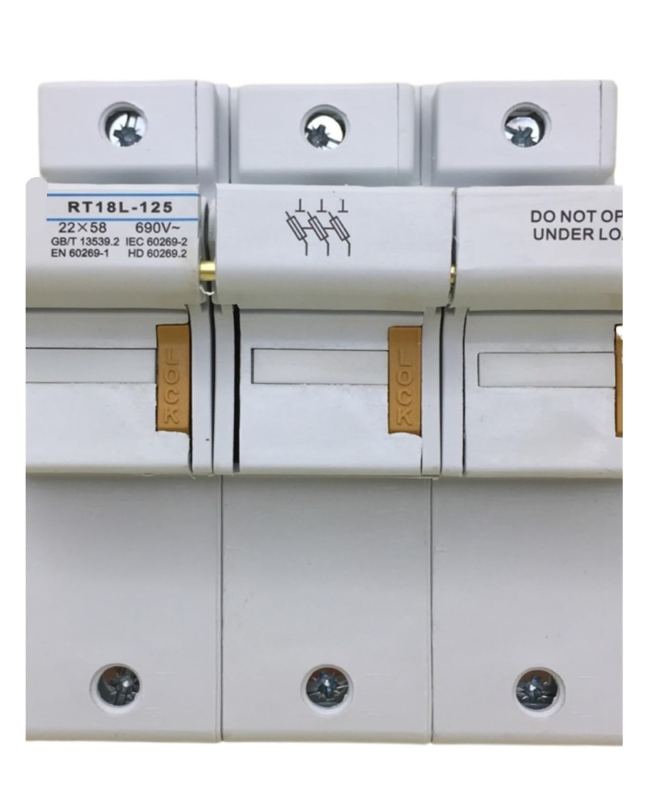 Fusible RT18L-125 3P support de base haute sécurité 690V 22x58mm pour armoire