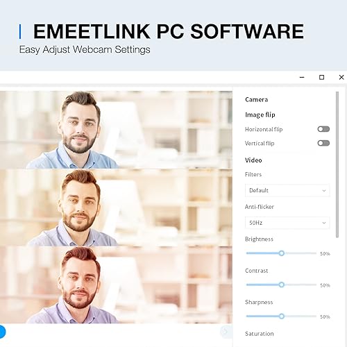 Miniatura 7 de EMEET C960 - Cámara web USB 2K QHD, 2 micrófonos con reducción de ruido y tapa de privacidad, enfoque automático TOF, plug and play,
