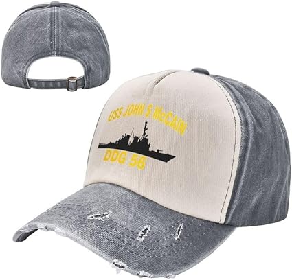【最終値下げ】米海軍 USS JOHN S. McCAIN 帽子 USS JOHN S. MCCAIN DDG-56 Hat - NAVY BLUE - Veteran Owned