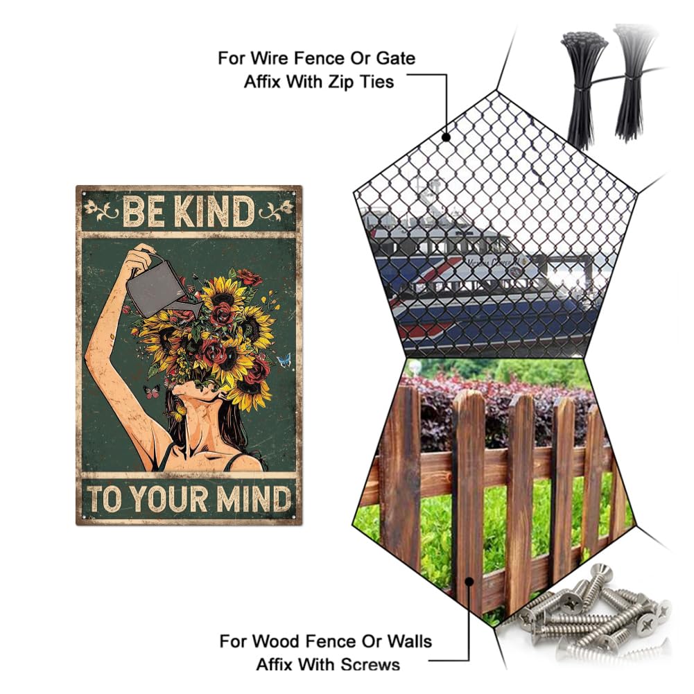 GLOBLELAND Plaque En Métal Vintage Avec Motif Floral Et Mot Amusant Pour Garagiste - 20,3 X 30,5 Cm - Décoration Murale Pour Maison, Cuisine, Bar, Club