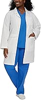 Vista 1 de Landau Abrigo de laboratorio de longitud completa con 5 bolsillos y 3 botones para mujer 3165, Blanco