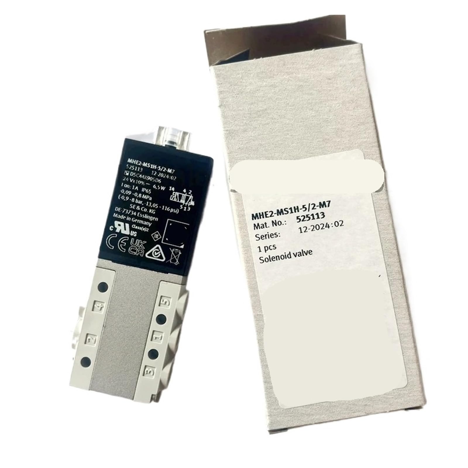 Électrovanne MHE2-MS1H-5/2-QS-4-K 525115 à commutation rapide et haute précision