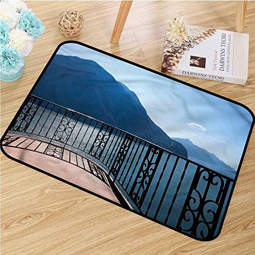 TBRfine Modern, Door-mat, Island Mountain Ocean View, Bathroom Mat for Tub Non Slip