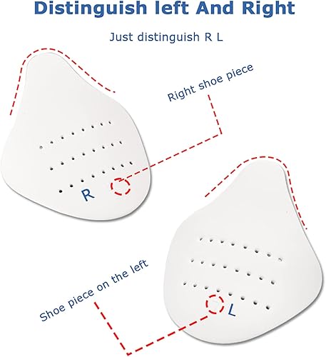 Miniatura 7 de 2 pares de protectores de arrugas de zapatos Toe Box 2.0 mejorados anti-arrugas para zapatos deportivos, material suave, insertos cómodos para