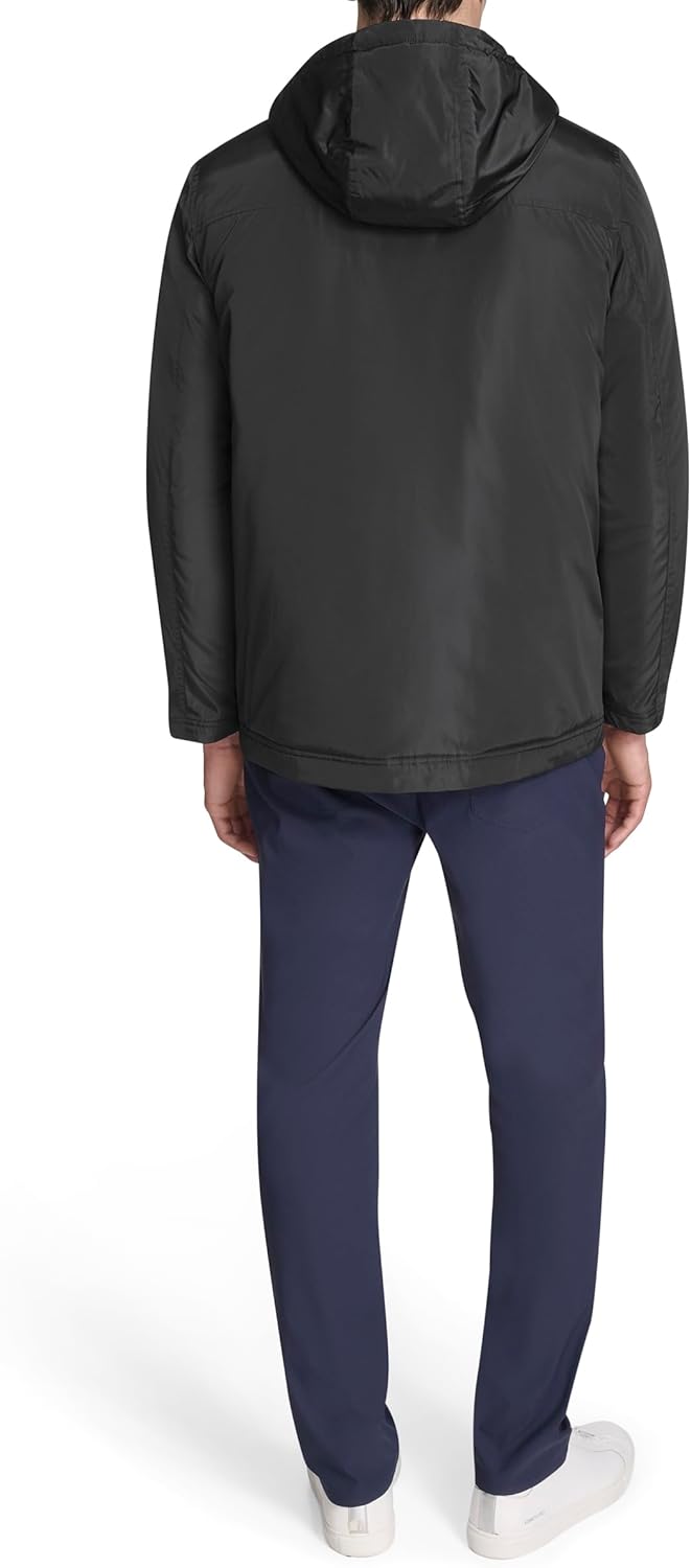 Kenneth Cole mens Self Hooded Four-pocket Jacket - Image 4