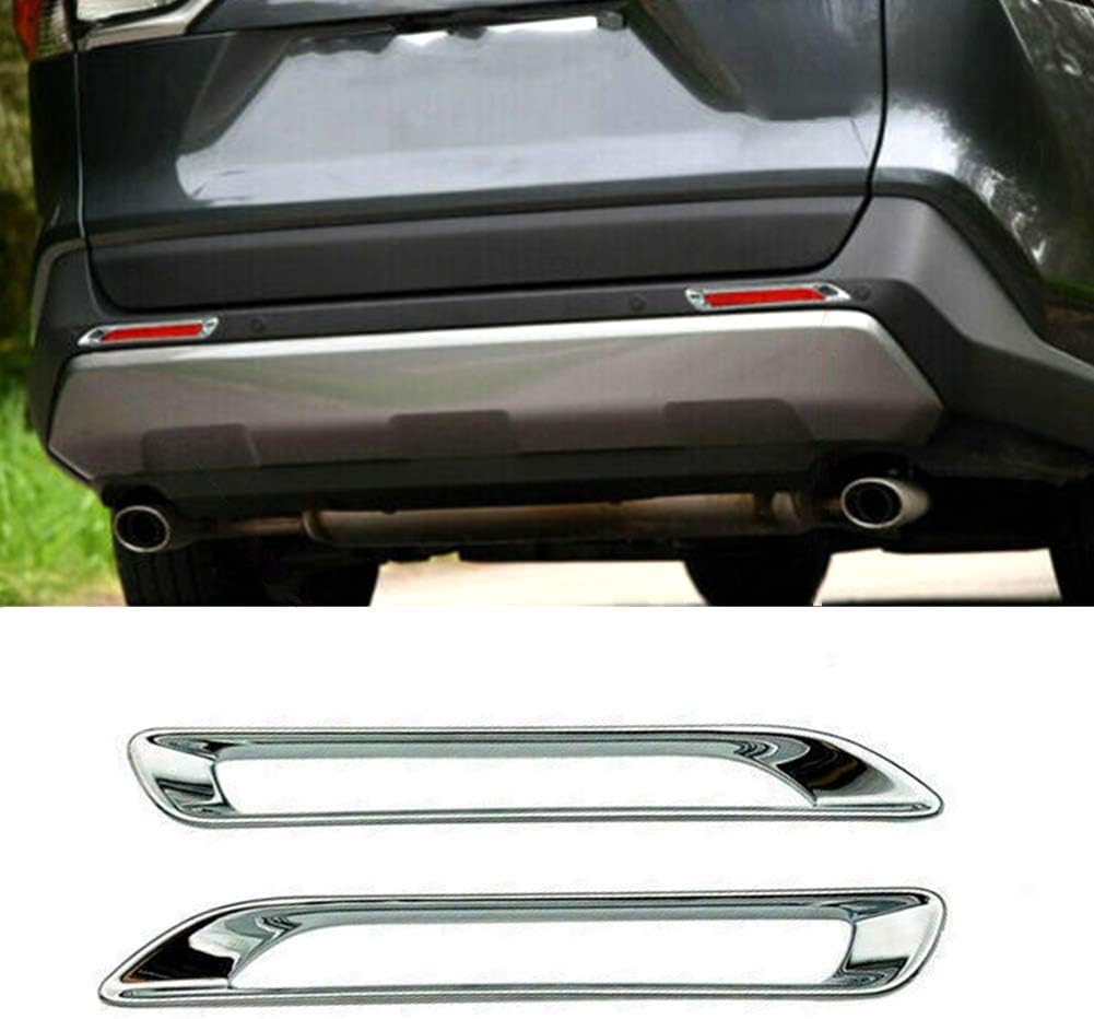 Ajboy ABS Chrome Accessories Rear Fog Light Lamp Cover Trim Car Accessory Fit For 2019 Toyota RAV4