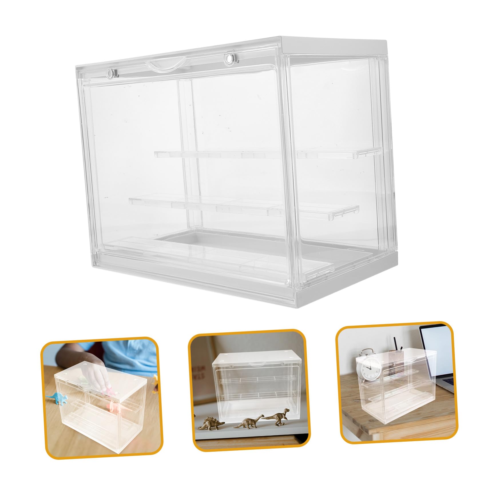Caja de Exhibición de Figuras 3 Capas Abs Transparente