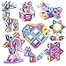 Amy&Benton Mini Castle Magnetic Building Blocks 132PCS for Kids Babies and Toddlers Small STEM Educational Toys