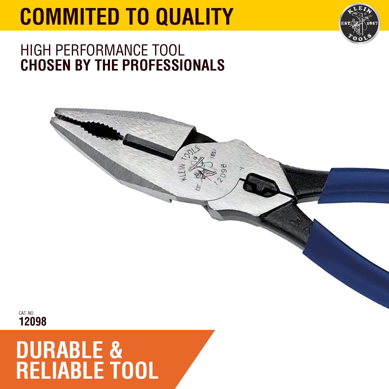 Buy Klein Tools 12098 High Leverage Universal Lineman Combination