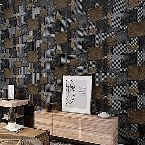 Papier Peint 3D Fer Industriel Vent Restaurant Décoration Murale Salon et Café