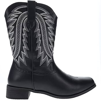 Amazon.com: Searchers SC200917BKL Black Cowboy Boots for Men